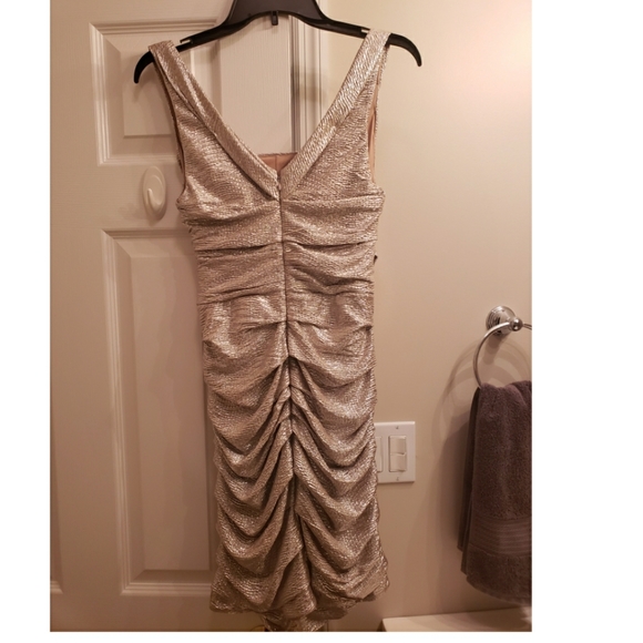 Express Gold Dress - Picture 2 of 7